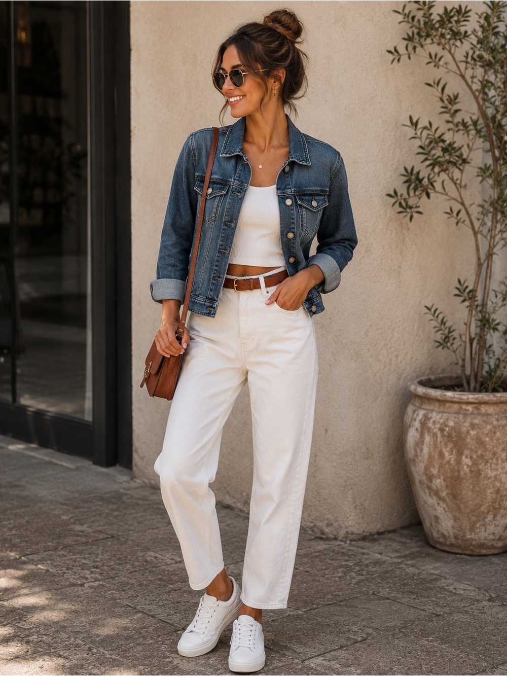 Celebrity Pink Dark Blue Denim Jean Jacket